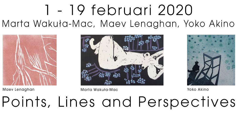 Utställning: Points, Lines and Perspectives - Marta Wakuła-Mac, Maev Lenaghan, Yoko Akino 2020.02.01-2020.02.19