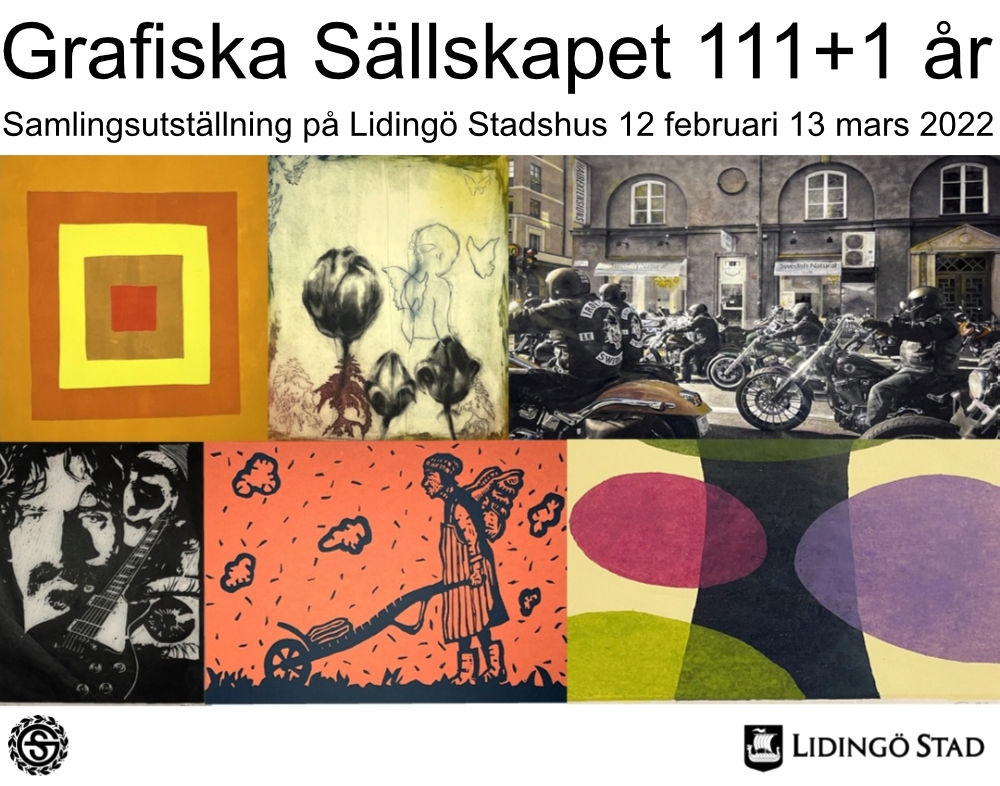 Utställning: Grafiska Sällskapet ställer ut på Lidingö Stadshus 12 feb – 13 mars 2022