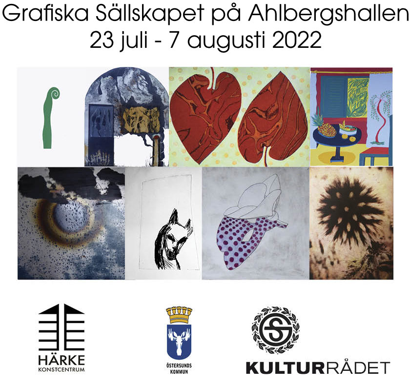 Utställning: Medlemsutställning Grafiska Sällskapet på Ahlbergshallen 23/7 - 7/8 2022