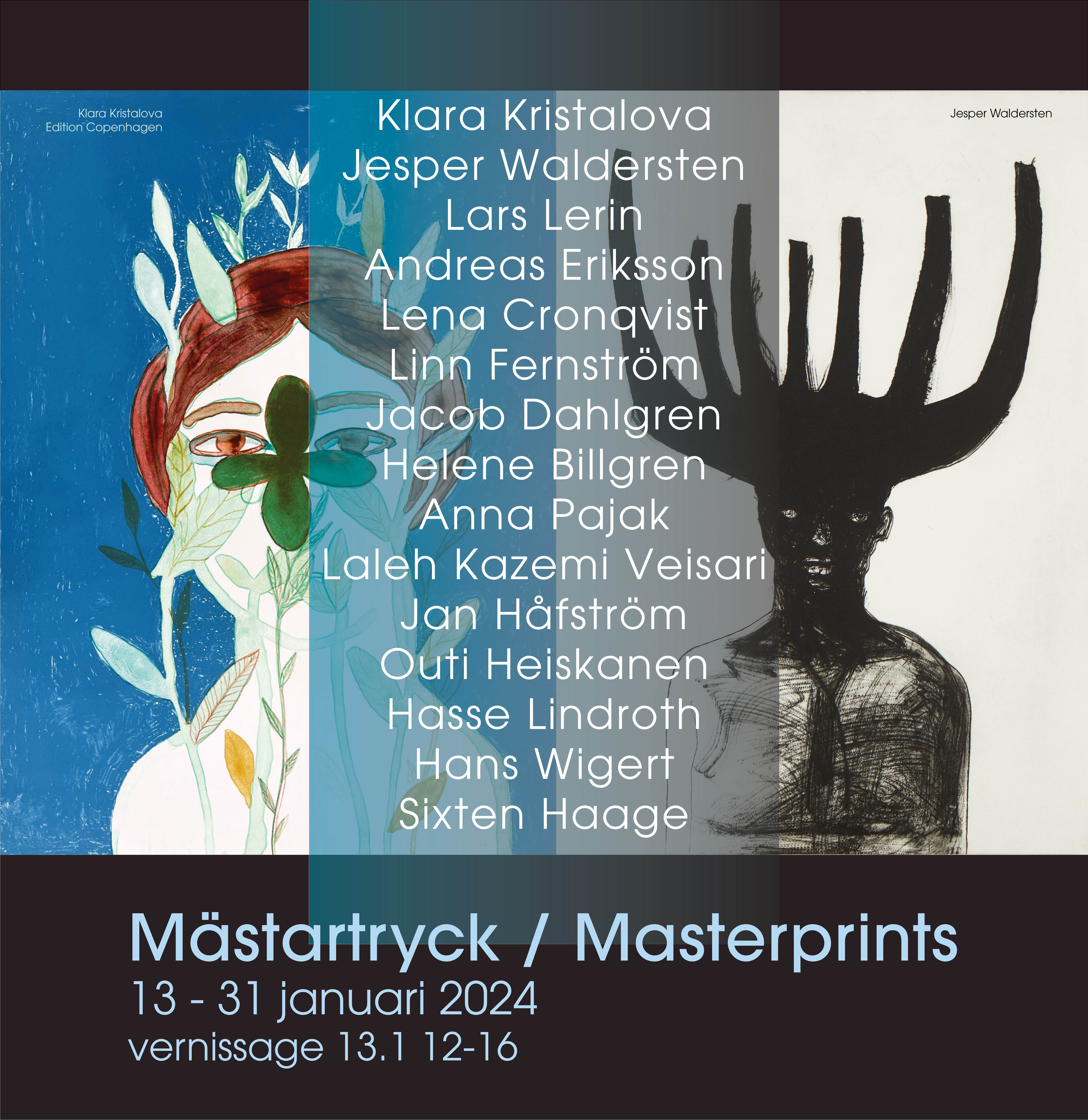 Utställning: Masterprints 13/1 - 31/1 2024