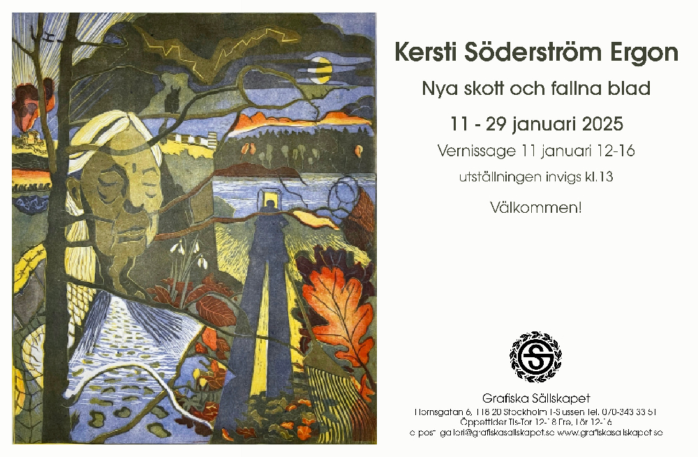 Utställning: Kersti Söderström Ergon i inre rummet, Nya skott och fallna blad 11/1 – 29/1 2025